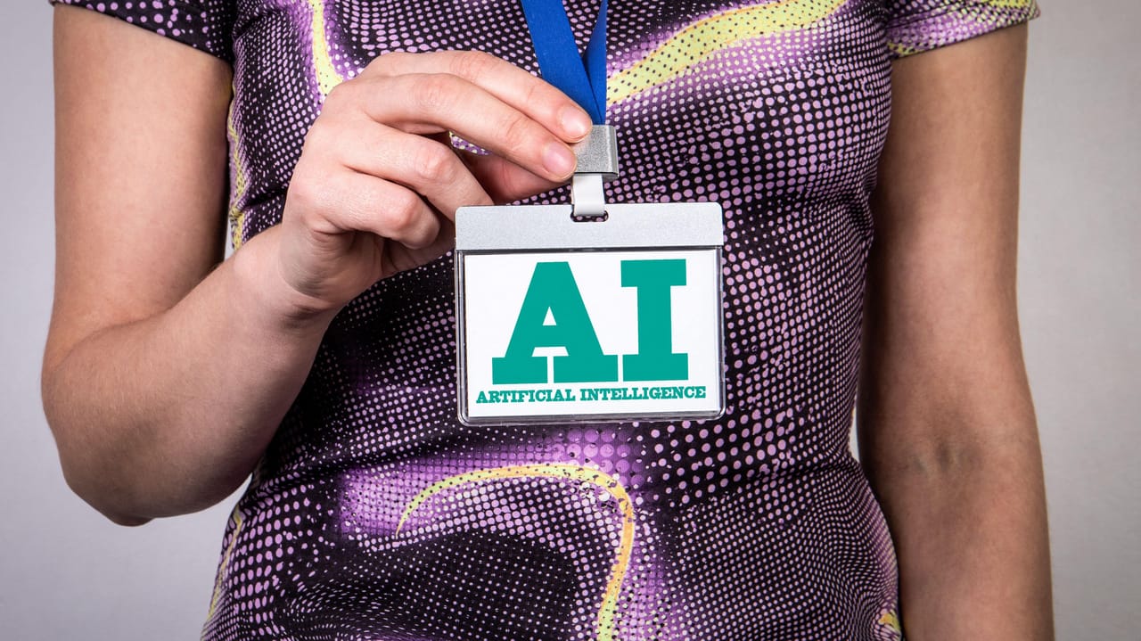 An abstract representation of interconnected digital identities, some human-like and others distinctly robotic or algorithmic, with a growing focus on the latter.