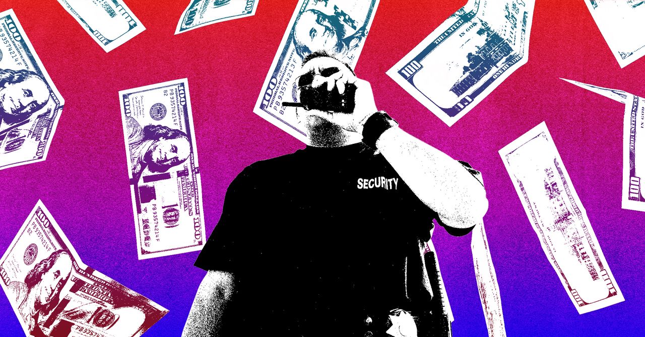 Gráfico del aumento en gasto federal de campañas en seguridad de 2016 a 2024 con íconos de amenazas