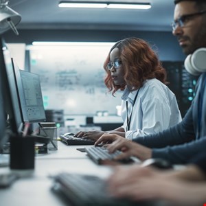 UK Cyber Security Council logo with Associate Professional title badge and skills gap chart