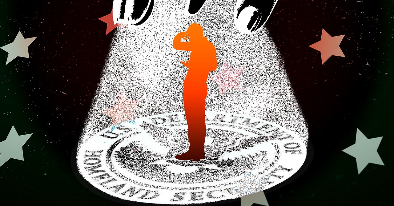 A stylized digital lock with a shadowy figure behind it.