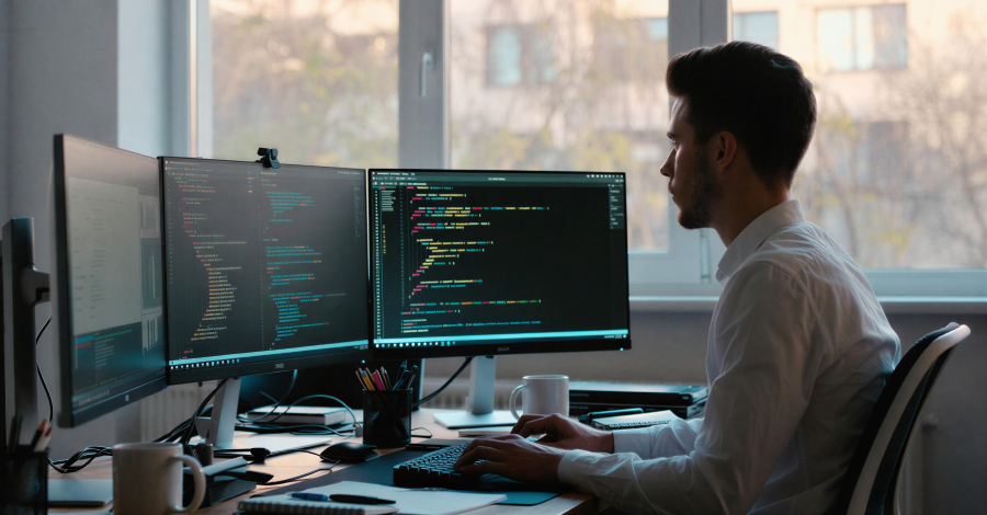 Malware dropper visualized as worm infiltrating developer IDE icons like VS Code and Cursor