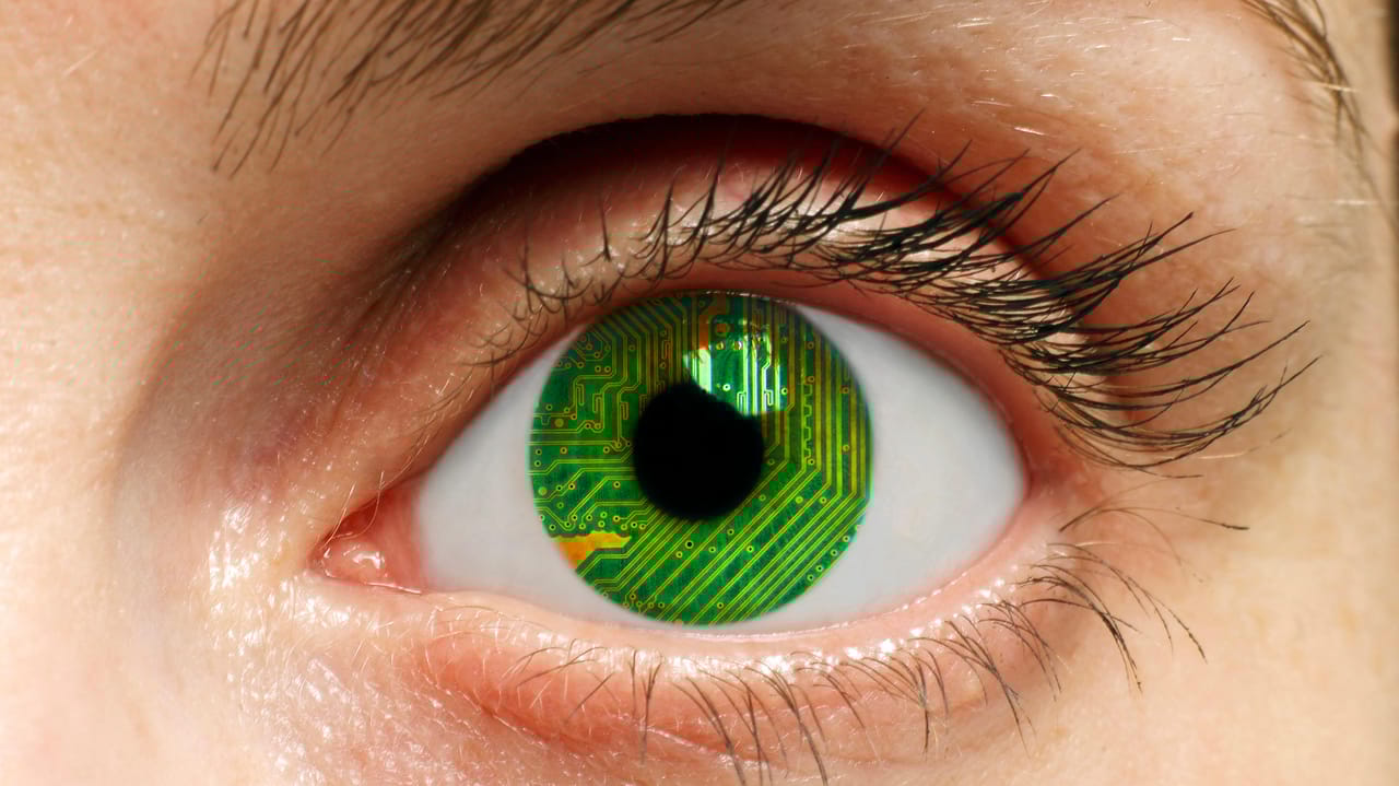 RSAC 2026 stage with AI robot debating human CISO on cybersecurity trends