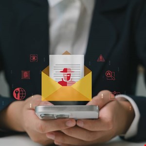 Screenshot of Venom phishing email with QR code luring C-suite executives