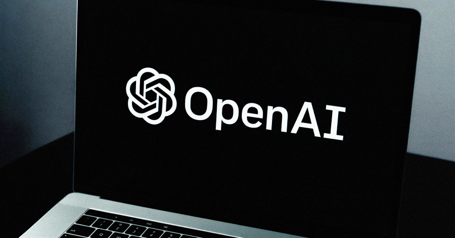 OpenAI logo with cracked macOS app icon and North Korean flag overlay
