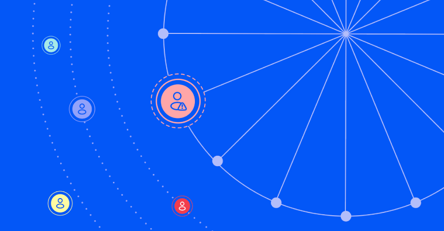Conceptual image of digital interconnected lines representing an attack path through various network nodes.
