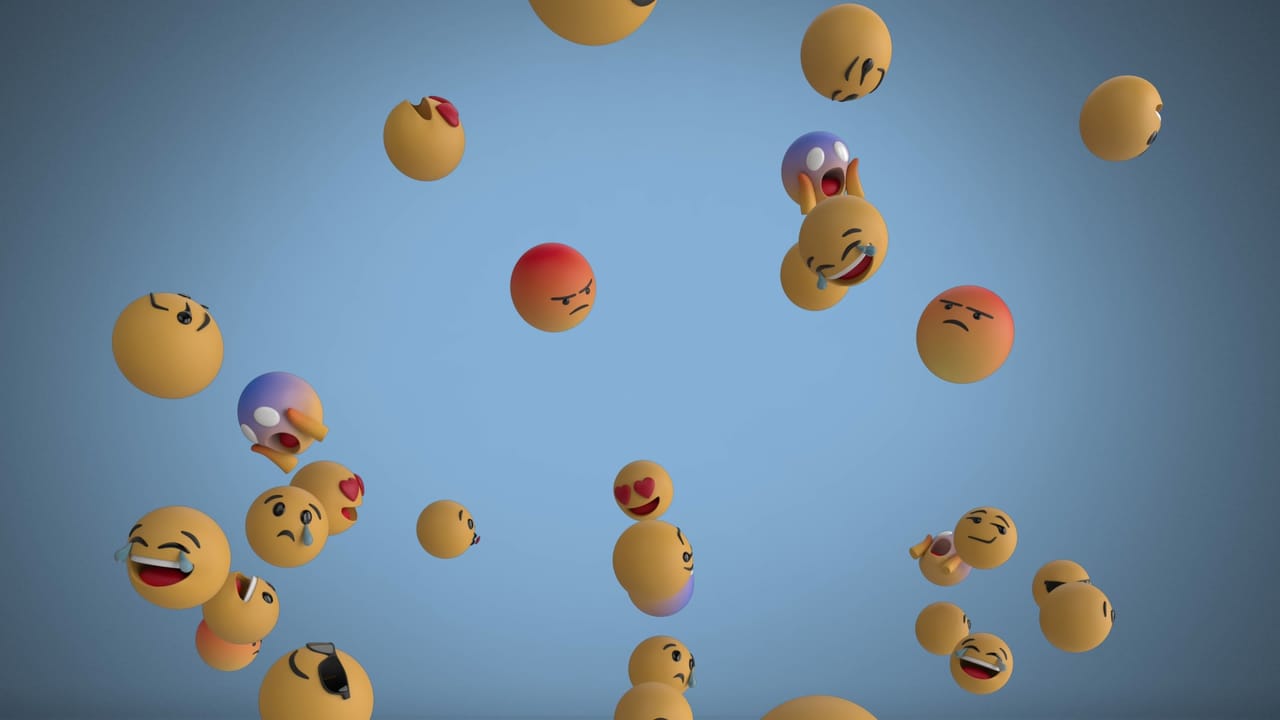 Colorful emojis representing hacker tools like bots, kits, and ransom payments on a dark background