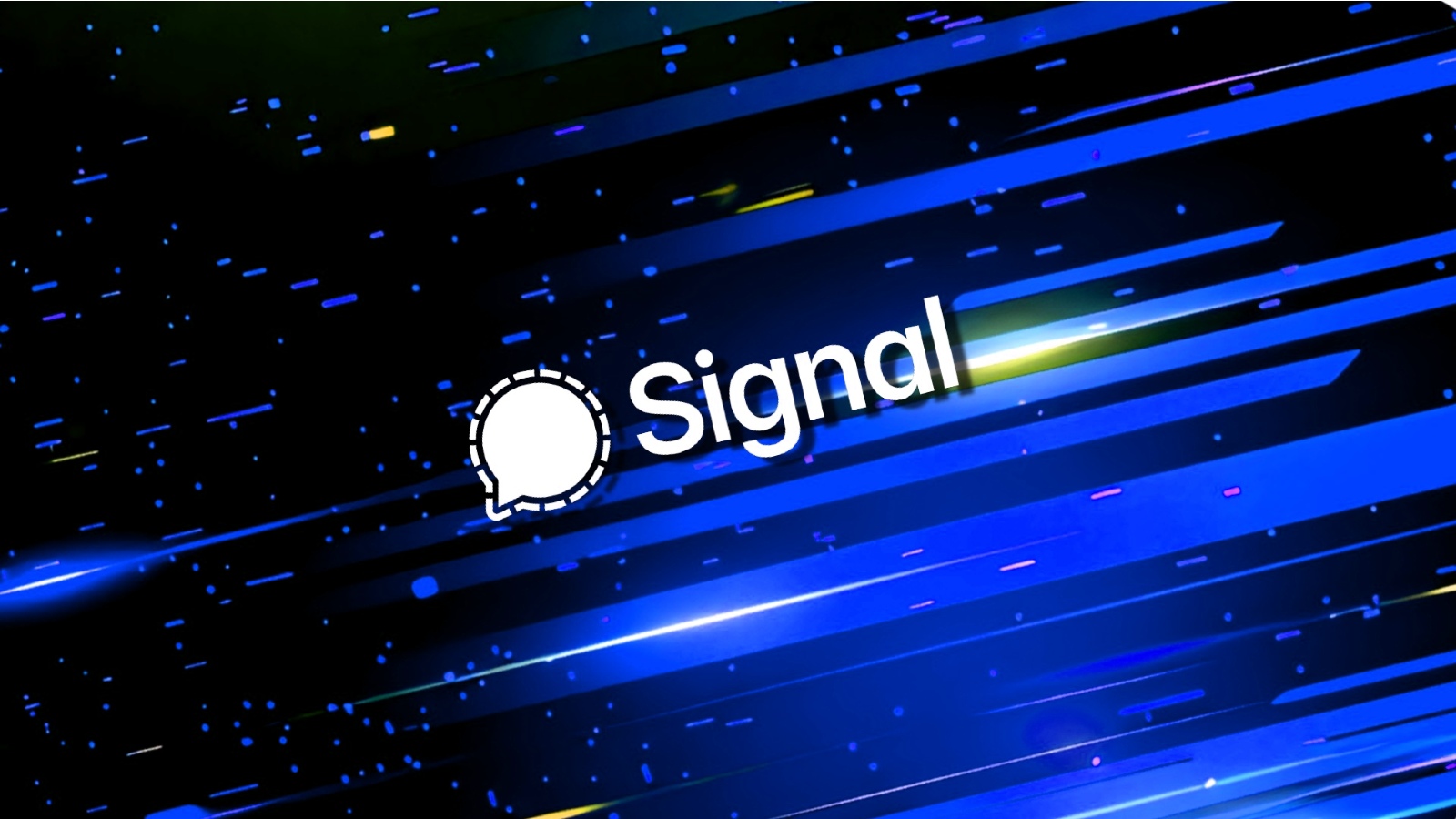 A screenshot of the Signal app interface showing a new security warning notification.